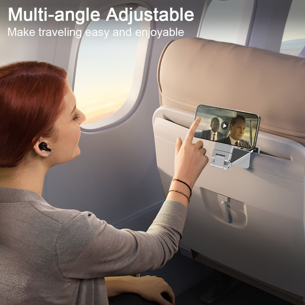 Magnetic Phone Holder, Foldable & Rotating, ABS Plastic, Portable Desktop Stand for Travel, Non-Waterproof, Ideal for Bedstand or Desk Use