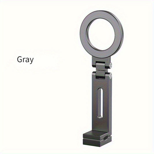 Magnetic Phone Holder, Foldable & Rotating, ABS Plastic, Portable Desktop Stand for Travel, Non-Waterproof, Ideal for Bedstand or Desk Use