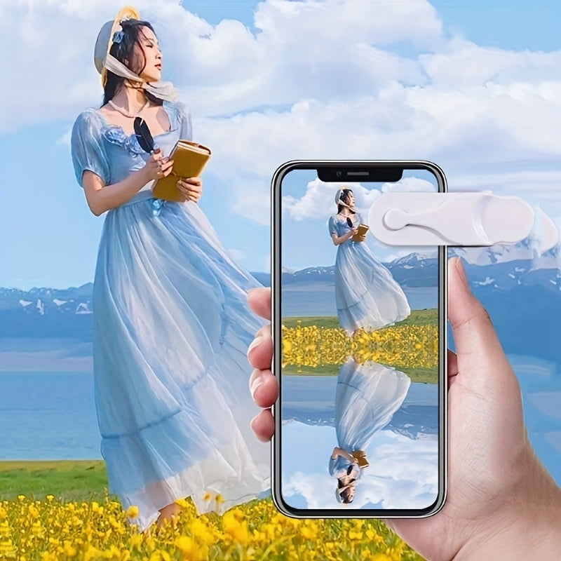 Portable Vlog Selfie Mirror - Multifunctional Rear View Selfie Mirror + Reflection Sky Realm 2-in-1 - Perfect Back View Photo, Glass Material, Easy to Carry and Use, Fixed on Phone'S Mirror, Perfect for Selfie Observatio