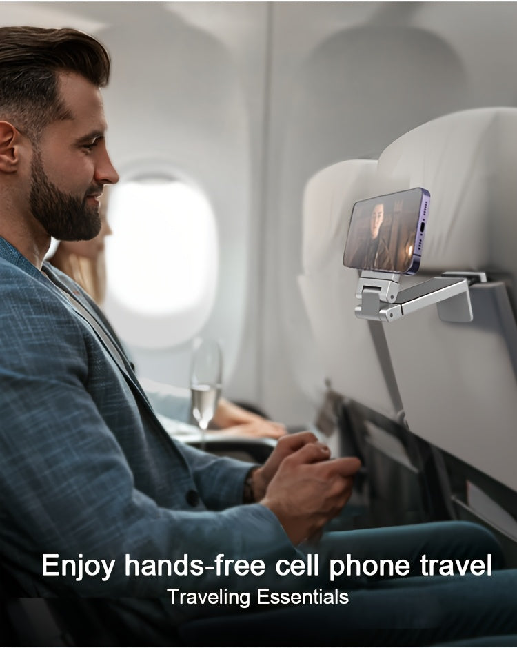 Magnetic Phone Holder, Foldable & Rotating, ABS Plastic, Portable Desktop Stand for Travel, Non-Waterproof, Ideal for Bedstand or Desk Use