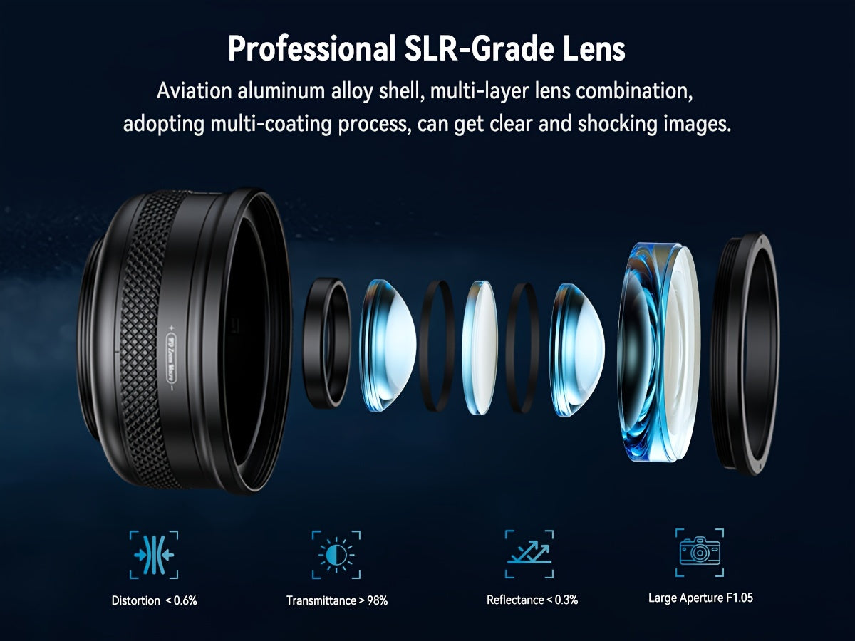 APEXEL Professional HD Macro Lens for Smartphones, 10-20X Zoom, Aluminum Alloy, Compatible with Most Smartphones, Portable Mobile Phone Photography Accessory, Ideal Gift for Macro Photography Enthusiasts